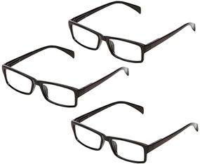 img 4 attached to 👓 Flex Clear Focus One Power Glasses: Pack of 3 Adjustable Eye glasses for Small Print, Screens, and Reading - Women & Men - .5X to 2.5X - Square Frame