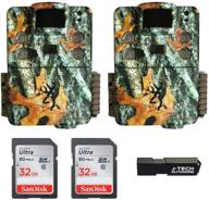 📷 browning strike force hd pro x game camera bundle - includes 32gb memory cards, j-tech card reader - (20mp), btc5hdpx logo