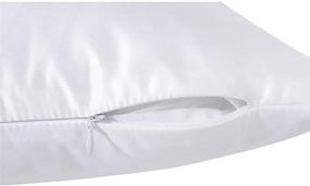img 2 attached to 🛏️ 10-Pack of H-E Plain White Sublimation Blank Pillow Cases - Ideal for Heat Press Printing Throw Pillow Covers