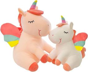 img 3 attached to Unicorn Stuffed Hugging Rainbow 9 8Inch