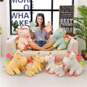 img 2 attached to Unicorn Stuffed Hugging Rainbow 9 8Inch