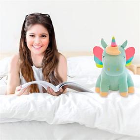 img 1 attached to Unicorn Stuffed Hugging Rainbow 9 8Inch