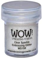 💫 wow embossing powder 15ml: enhance with clear sparkle for eye-catching designs! logo