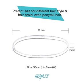 img 3 attached to 🎀 2500 Small Clear Elastic Hair Bands for Girls, Kids, & Women - Non-Slip Rubber Bands for Braiding Hair - Tiny Soft Hair Ties in Value Pack by Hoyols