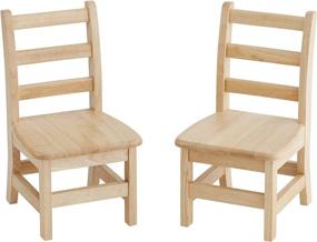 img 4 attached to 🪑 ECR4Kids ELR-15318 12" Hardwood 3-Rung Ladderback Chair (2-Pack) - Natural Toddler Chair Set for Classroom Seating