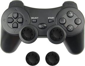 img 4 attached to 🎮 BEST Controller Replacement for PS3 Controller - Wireless Gamepad with Thumb Grips, Double Shock 3 Vibration, Motion Sensors, Rechargeable Battery - Compatible with Sony Playstation 3 (Black)