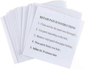 img 4 attached to 🏊 Olgaa 25PCS Vinyl Repair Patches - Waterproof & Self-Adhesive PVC Patches for Swimming Pools & Inflatable Products (Small Size)