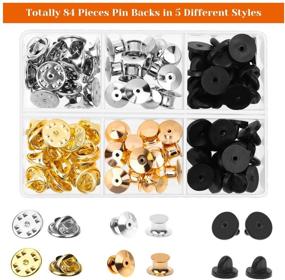 img 3 attached to 🔒 Secure Your Precious Pins with Selizo 84pcs Locking Pin Backs: Perfect for Disney, Lapel, Enamel, Brooch, and Hat Pins (Assorted Styles)