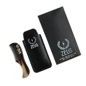 img 1 attached to 🧔 Ручная работа от ZEUS: кожаный чехол для усов с натуральными элементами