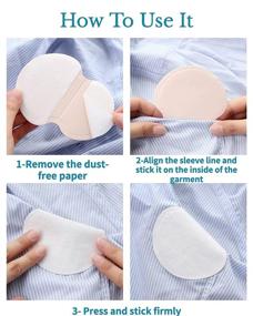 img 3 attached to 🌡️ 20 Pack Underarm Sweat Pads for Women and Men - Combat Hyperhidrosis, Premium Large Sweat Shields - Disposable Underarm Pads for Comfortable, Unflavored Protection - Non Visible