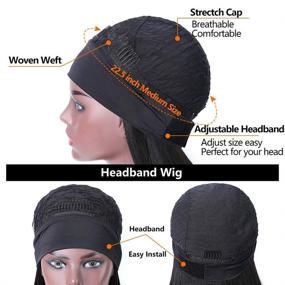 img 1 attached to Клейкий светлый бразильский волосы лентой Wig - 14 дюймов, 10A 150% плотности, машинный сделан для черных женщин.