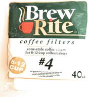 ☕ brew rite #4 cone style coffee filters: perfectly brew 8-12 cups for your mornings logo