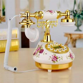 img 3 attached to Gdrasuya10 Vintage Phone Rotary Dial Retro Old Fashioned Landline Telephone For Home Office Cafe Bar Decor (Style 6)