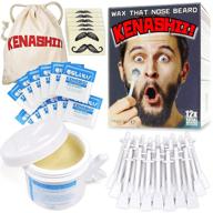 👃 nose wax kit – 100g wax, 24 applicators. best nose hair removal kit by kenashii. nose waxing for men and women. 12 applications, 12 post-waxing balm wipes, 12 mustache guards logo