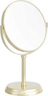 amazon basics vanity mirror - enhance your beauty with 1x/5x magnification, luxurious gold finish логотип