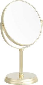 img 4 attached to Amazon Basics Vanity Mirror - Enhance Your Beauty with 1X/5X Magnification, Luxurious Gold Finish