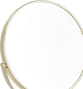 img 3 attached to Amazon Basics Vanity Mirror - Enhance Your Beauty with 1X/5X Magnification, Luxurious Gold Finish