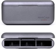 🔋 maxcam triple battery charger for gopro hero8 black/hero7 black/hero6 black/hero5 black - boosting power and performance logo