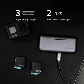 img 3 attached to 🔋 MAXCAM Triple Battery Charger for GoPro HERO8 Black/HERO7 Black/HERO6 Black/HERO5 Black - Boosting Power and Performance