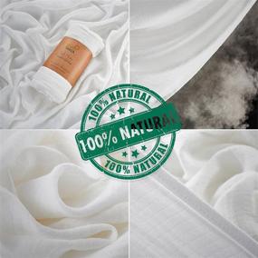 img 1 attached to 👶 Organic Cotton White Muslin Baby Swaddle Blanket - Breathable, Soft Wrap Perfect for Swaddling and Nursing - Best Receiving Blanket for Newborn Boy and Girl - Crib and Nursery Essential