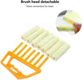 img 1 attached to 🪟 Efficient Window Blind Cleaner Duster Brush Tool - 6/Pack for Easy Air Conditioner Dust Cleaning & Housework