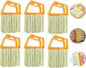 img 4 attached to 🪟 Efficient Window Blind Cleaner Duster Brush Tool - 6/Pack for Easy Air Conditioner Dust Cleaning & Housework