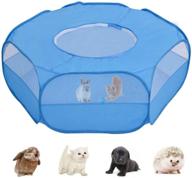 m maius small animal playpen with top cover - anti escape, waterproof & transparent yard fence for dog, cat, bunny, puppy, rabbits, guinea pig, hamster & chinchillas logo