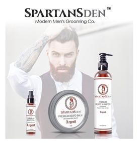 img 3 attached to 🌿 Spartans Den Premium Beard Balm - Beard Conditioner for Growth, Softening, Itch Relief, Grooming, and Frizz Control - Infused with Coconut Oil and Vitamin E - 'Legend' Scented - 2oz