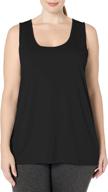 comfortable and stylish: just my size women's plus size cooldri performance scoopneck tank top logo