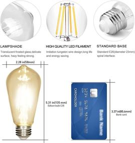 img 3 attached to 💡 Dimmable Vintage Edison Industrial Electrical Lumens: Antique Style