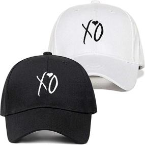 img 3 attached to Weytff Baseball Cap & Snapback: Stylish Black and White Unisex Love Xo Couple Hat for Women and Men