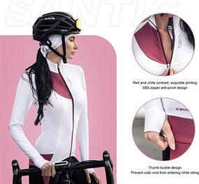 img 2 attached to Santic Women Bike Fleece Jackets: Windproof Reflective Thermal Soft Shell Cycling Winter Biking Coat