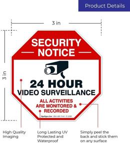 img 2 attached to 🔒 SecureShield Surveillance Stickers: Protected and Resistant Decals for Enhanced Safety