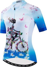 img 1 attached to 🚴 Quick-Dry Women's Cycling Jersey Set with Padded Shorts - Short Sleeve Bike Clothes