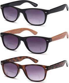 img 4 attached to 🕶️ Top-Rated Gamma Ray Bifocal Sunglasses for Men and Women - 3 Pairs Sun Readers Sunglasses: A Perfect Blend of Style and Function