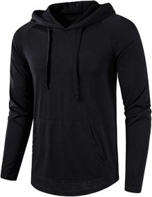 img 4 attached to SIR7 Workout Pullover Lightweight Sweatshirts Men's Clothing in Active