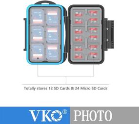 img 2 attached to VKO Micro SD Card Case Organizer Box, Shockproof Storage Protector Cover for Computer Camera Media - 36 Slot Memory Card Holder for SD/SDHC/SDXC/TF Cards - Holds up to 12 SD Cards