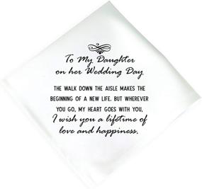 img 4 attached to Wedding Keepsake Daughter Handkerchief Kerchief 12