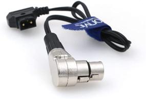 img 1 attached to Eonvic D-Tap Male to 4 Pin XLR Female Right Angle Adapter Power Cable - Ideal for DSLR Camcorders (Straight Cable)