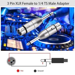 img 2 attached to TISINO XLR Female To 1/4&#34 Accessories & Supplies