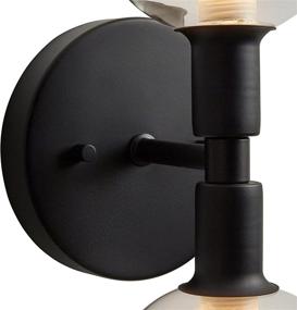 img 2 attached to Rivet Mid-Century Modern Double Glass Globe 🌼 Wall Sconce - Matte Black | Buy on Amazon