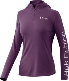 img 3 attached to 🎣 HUK Women's Icon X Hoodie: Long-Sleeve Fishing Shirt with UPF 50+ for Enhanced Sun Protection