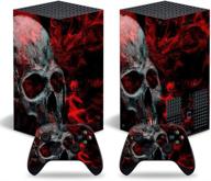 💀 dress up your xbox series x with domilina blood skull skin stickers - full body vinyl decal set for console & controllers logo