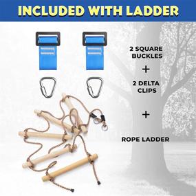 img 3 attached to 🧗 Ultimate Fun: Climbing Rope Ladder for Kids & Tree House Ninja Warrior Obstacle Course Attachment