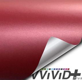 img 1 attached to Vibrant VViViD+ Matte Metallic Bloody Burgundy Premium Vinyl Wrap Film Roll - 1ft x 5ft, Durable and Eye-Catching Finish