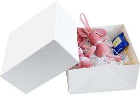 img 1 attached to 🎁 Set of 15 White Paper Gift Boxes with Lids, 8 x 8 x 4inch - Ideal for Gifts, Crafting, Cupcakes