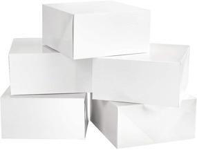 img 2 attached to 🎁 Set of 15 White Paper Gift Boxes with Lids, 8 x 8 x 4inch - Ideal for Gifts, Crafting, Cupcakes