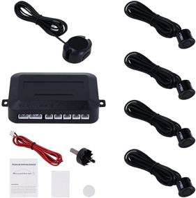 img 1 attached to 🚗 Frostory Car Reverse Backup Parking Sensor Radar System: Waterproof Sensors, Detection Distance 30~150CM - 4 Packs X60D (Black)