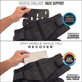 img 1 attached to 🔥 Copper Fit Rapid Relief Back Support Brace with Hot and Cold Therapy, Black, One-size Fits All