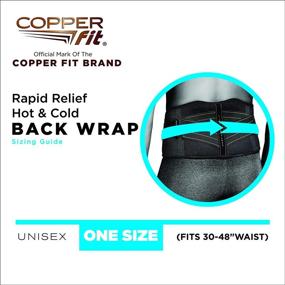 img 2 attached to 🔥 Copper Fit Rapid Relief Back Support Brace with Hot and Cold Therapy, Black, One-size Fits All